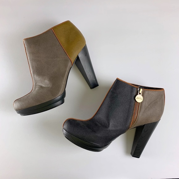 Lela Rose Shoes - Lela Rose Barton Colorblock Ankle Booties Boots